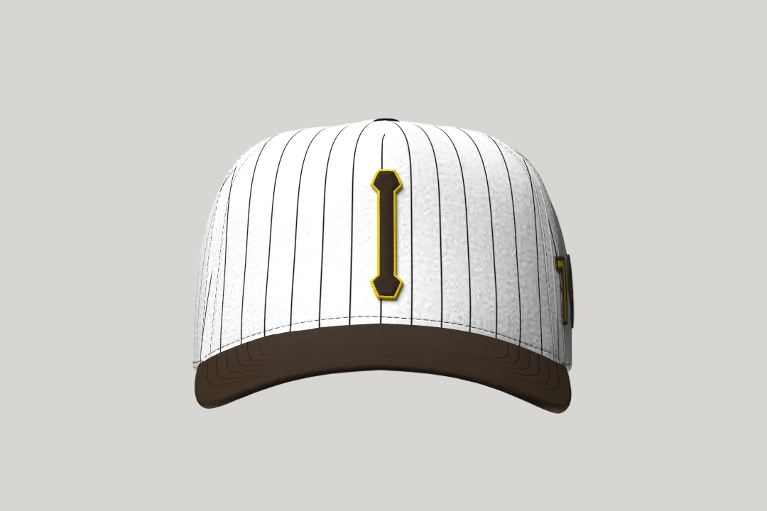 Owtlaws Pinstripe Snapback – WHITEOWT – front view