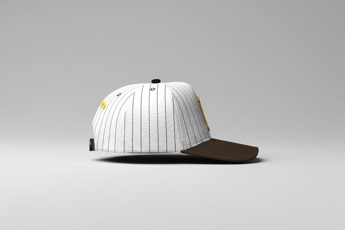 Owtlaws Pinstripe Snapback – WHITEOWT – side view