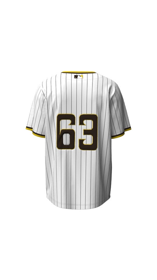 Owtlaws Pinstripe Jersey – WHITEOWT – detail view