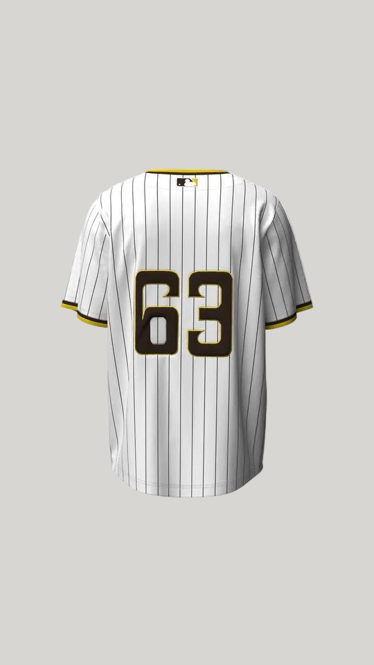 Owtlaws Pinstripe Jersey – WHITEOWT – detail view